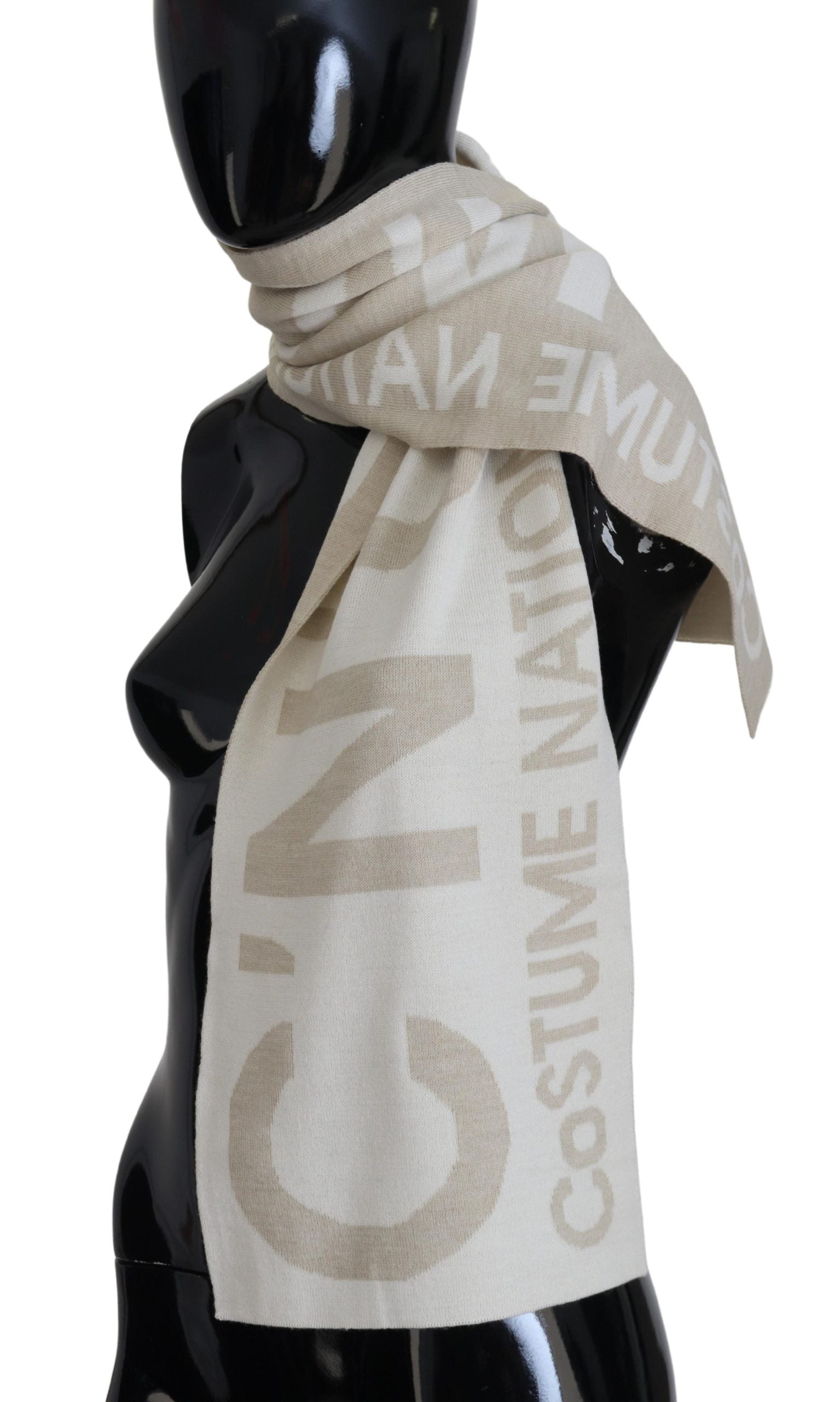 Châle C’n’c Costume National beige blanc