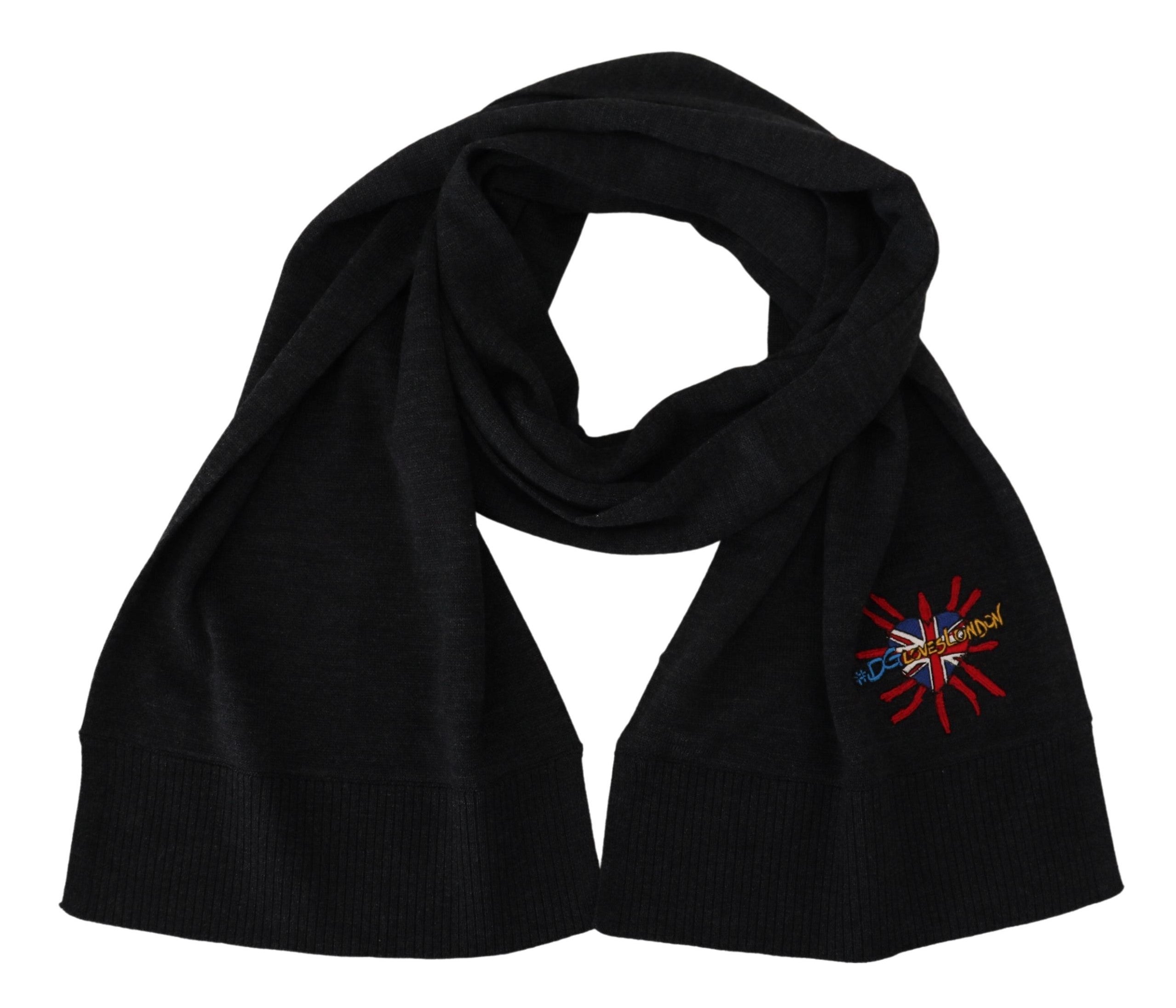 Écharpe Dolce & Gabbana wrap noire