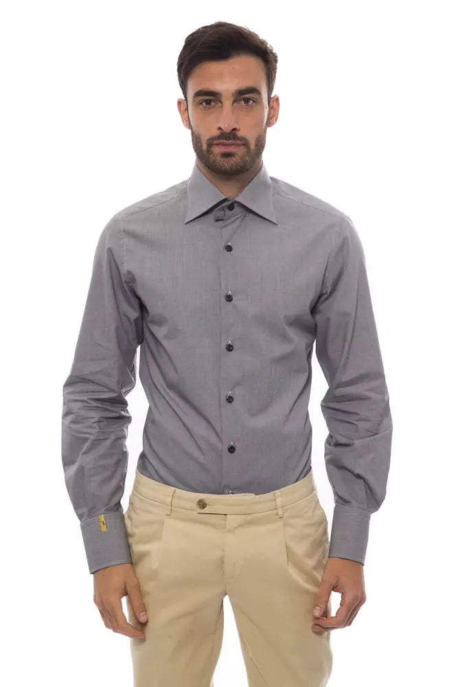 Chemise Billionaire Italian Couture noire et blanche