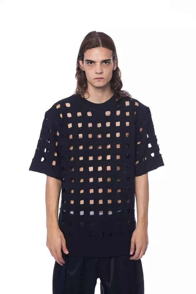 T-shirt Nicolo Tonetto perforé noir