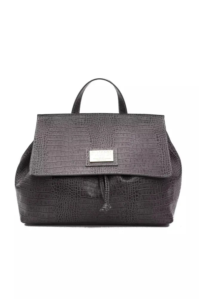 Sac bandoulière Pompei Donatella gris crocodile Pompei Donatella