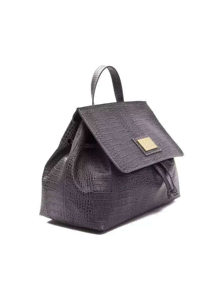Sac bandoulière Pompei Donatella gris crocodile Pompei Donatella
