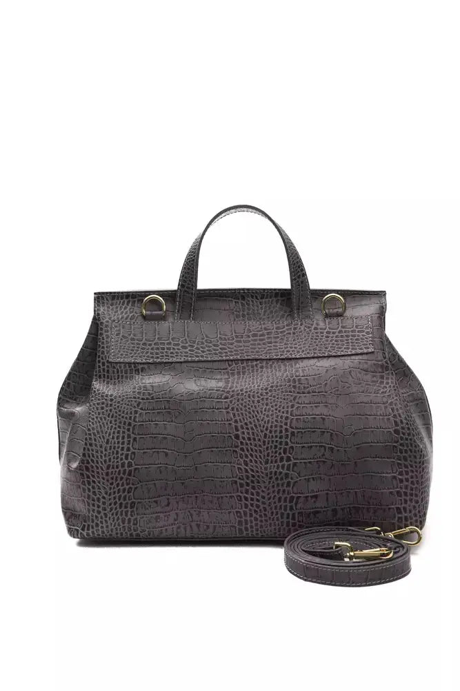 Sac bandoulière Pompei Donatella gris crocodile Pompei Donatella
