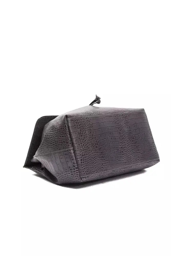 Sac bandoulière Pompei Donatella gris crocodile Pompei Donatella