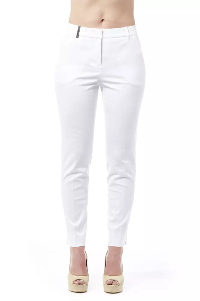 Pantalon Peserico cigarette blanc