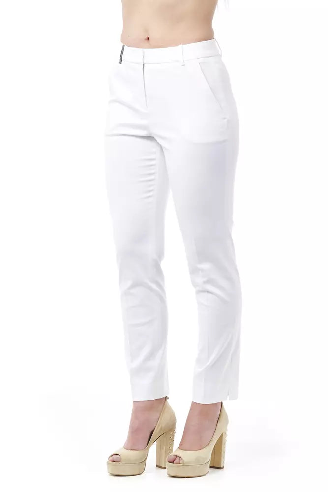 Pantalon Peserico cigarette blanc