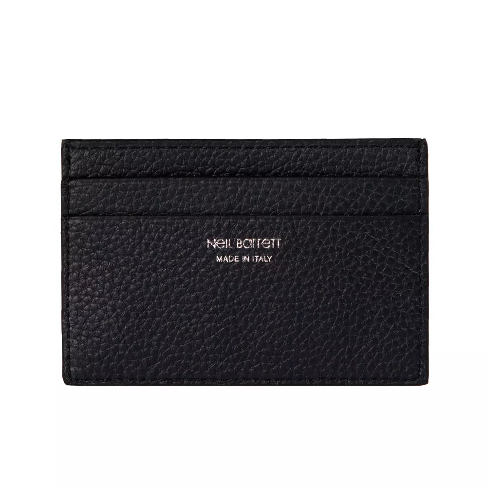 Portefeuille Neil Barrett en cuir noir