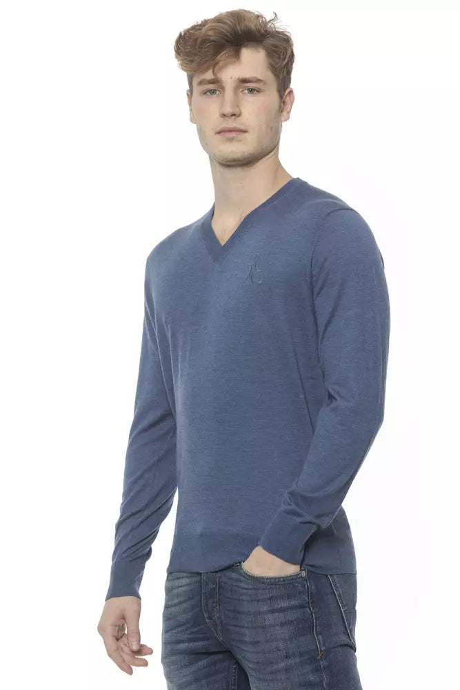 Pull Billionaire Italian Couture V-Neck bleu