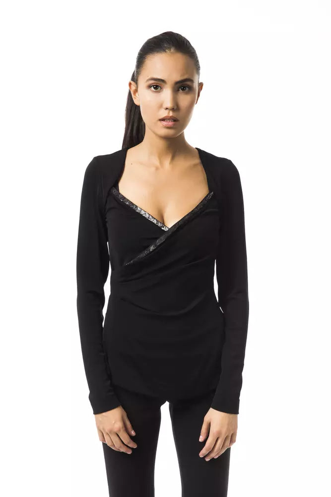 T-shirt BYBLOS Open Collar noir