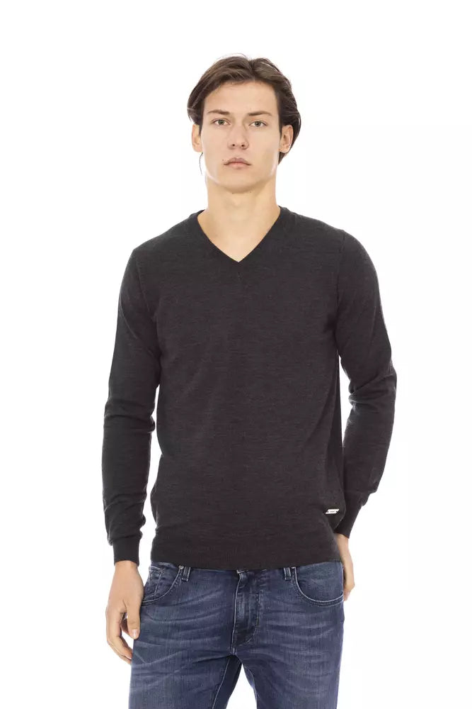 Pull Baldinini V-neck gris