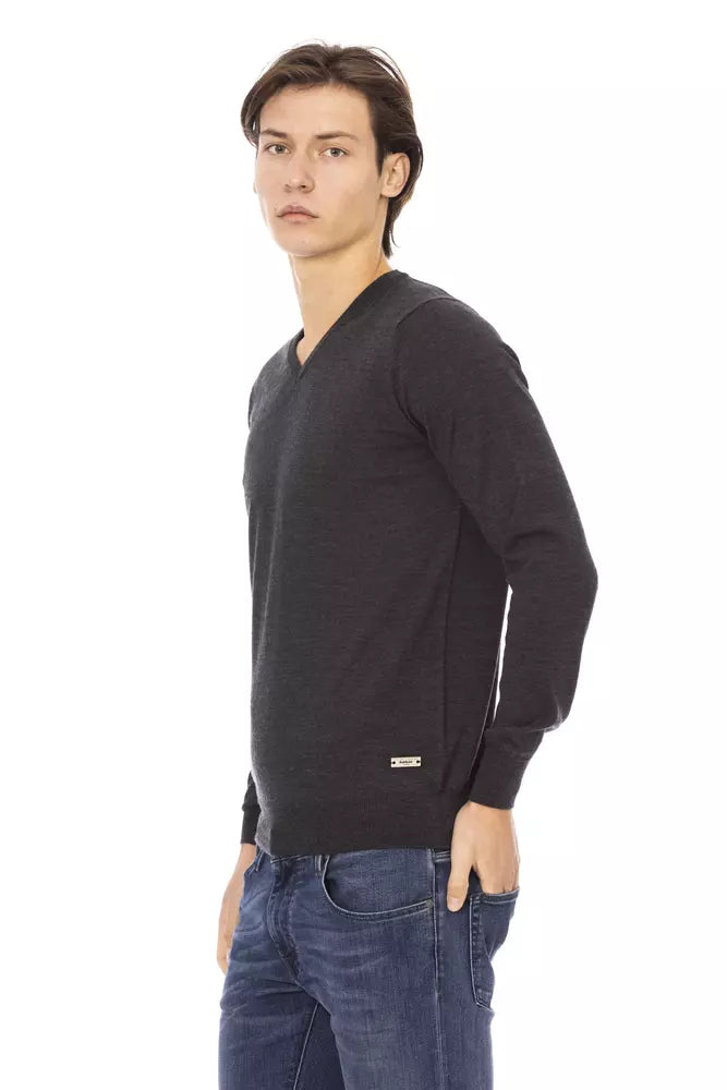 Pull Baldinini V-neck gris