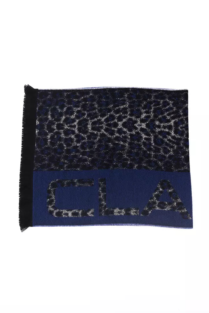 Écharpe Cavalli Class Animalier bleue
