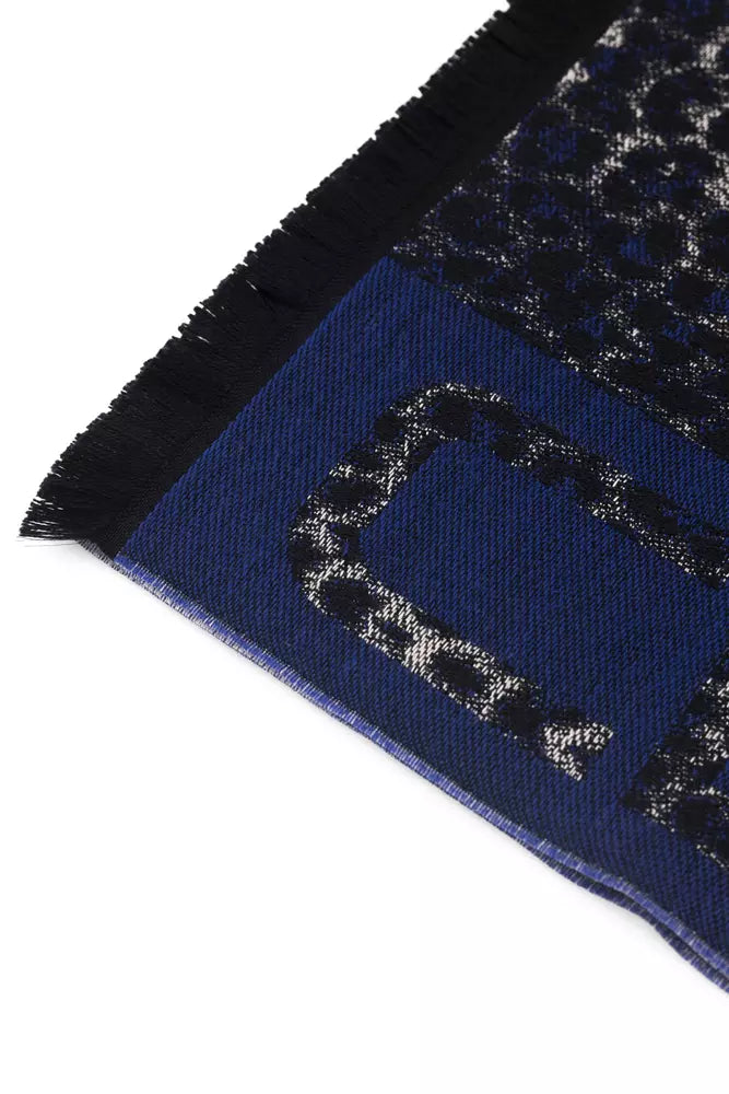 Écharpe Cavalli Class Animalier bleue