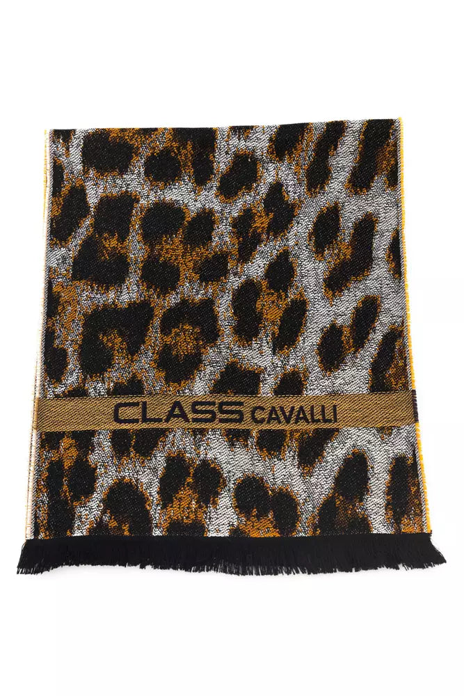Écharpe Cavalli Class Animalier brune