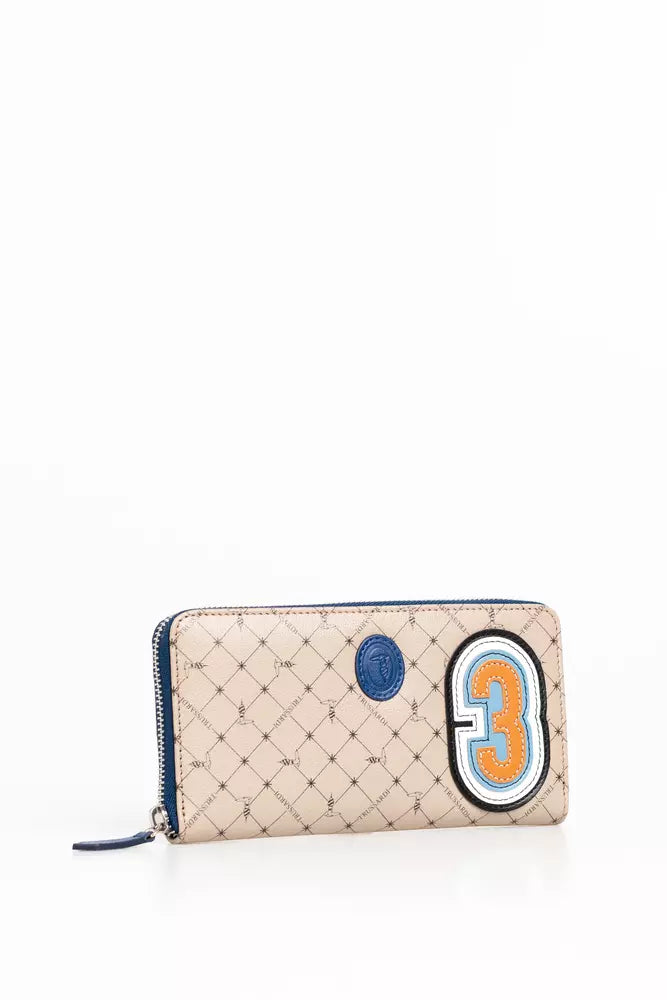 Portefeuille Trussardi Zip beige