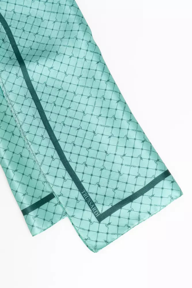 Foulard Trussardi imprimé bleu clair
