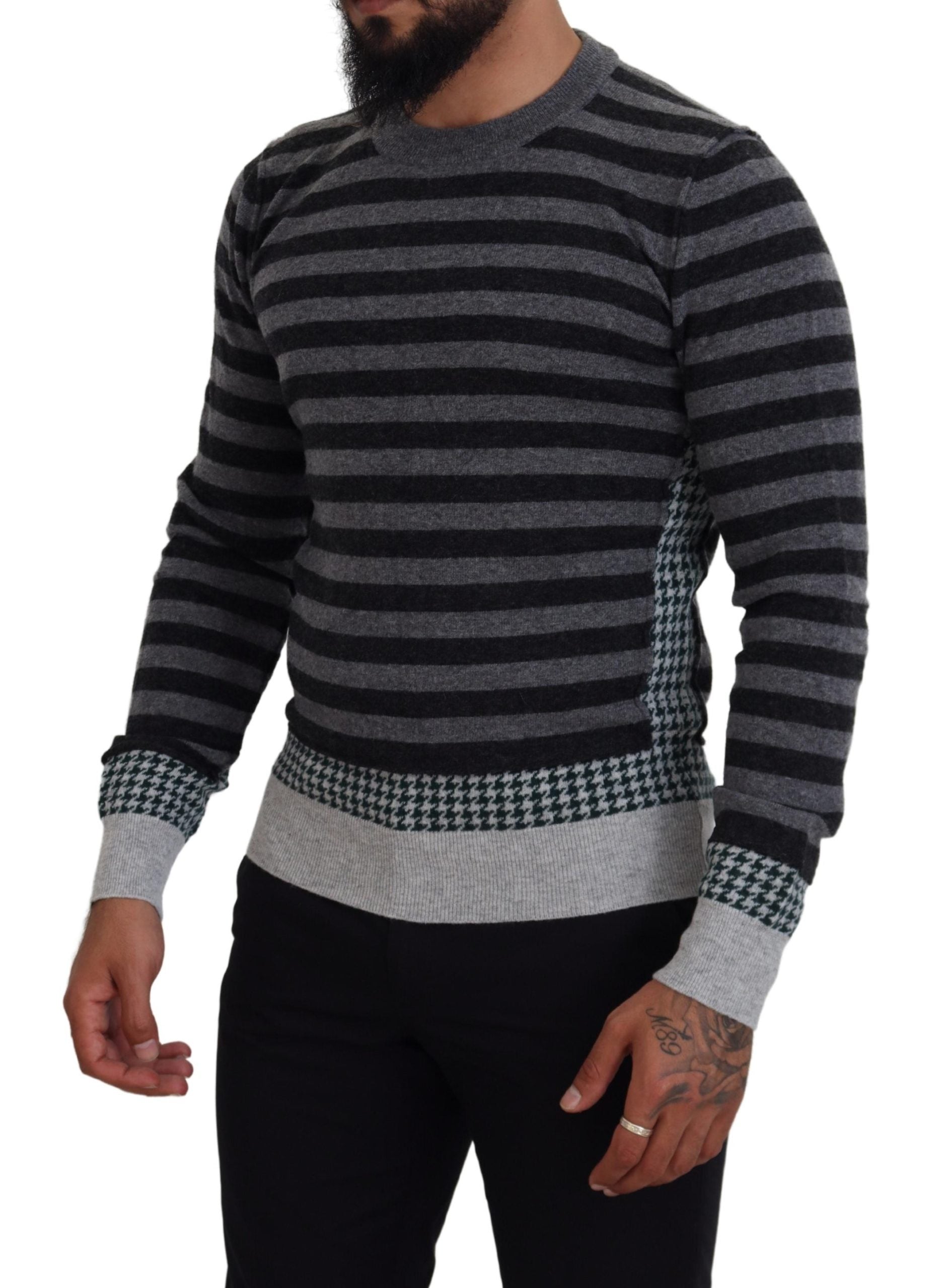 Pull Dolce & Gabbana logo noir et gris