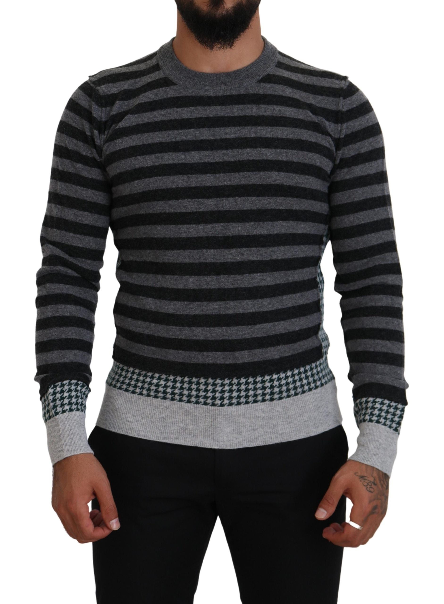 Pull Dolce & Gabbana logo noir et gris