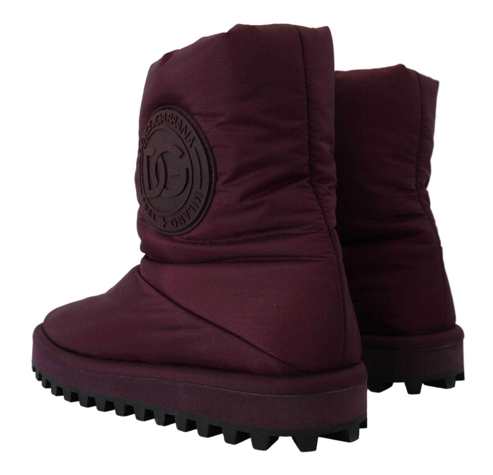 Bottines Dolce & Gabbana mi-mollet bordeaux