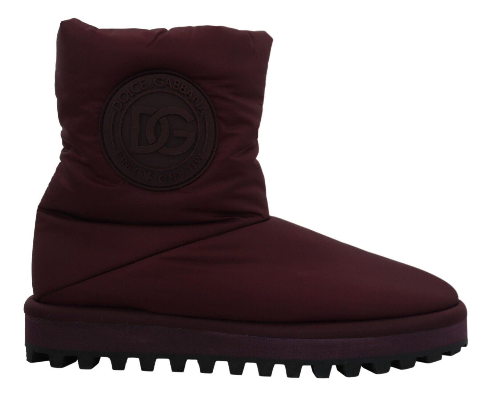 Bottines Dolce & Gabbana mi-mollet bordeaux