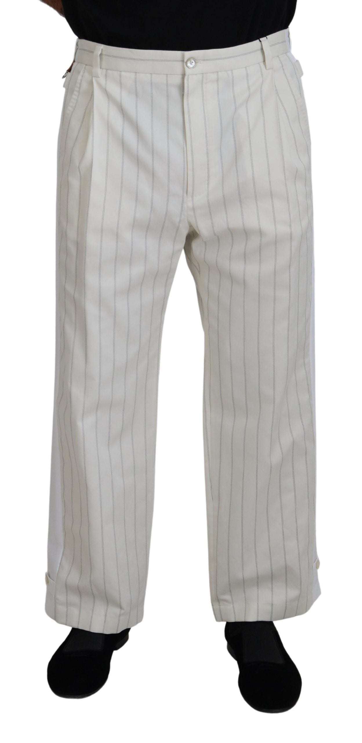 Pantalons Dolce & Gabbana rayés blancs