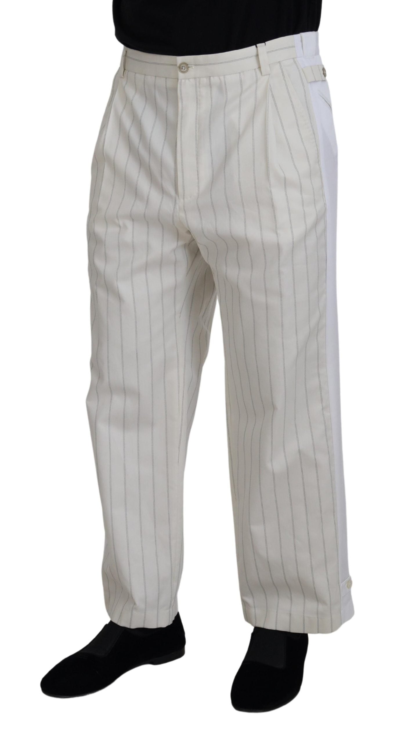 Pantalons Dolce & Gabbana rayés blancs