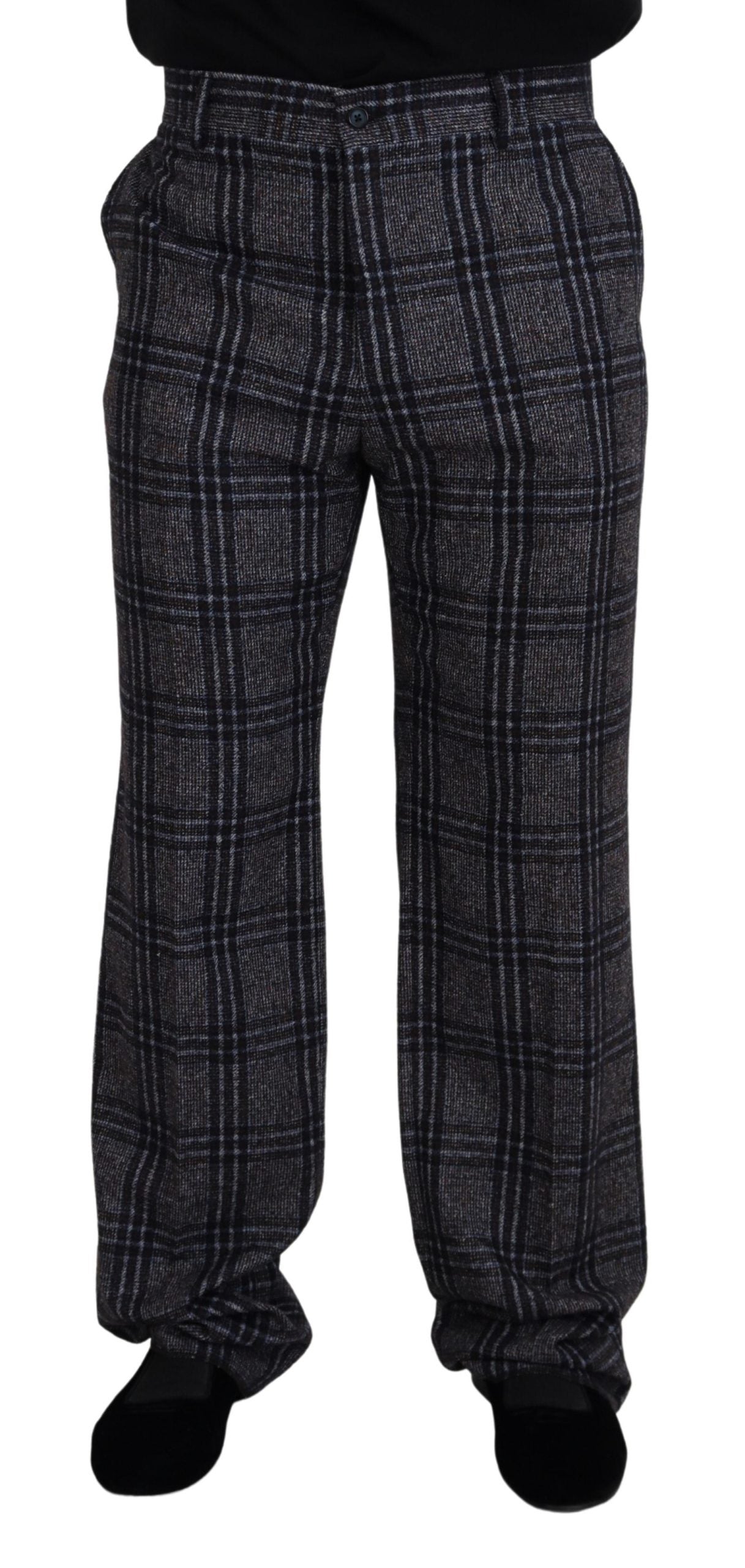 Pantalons Dolce & Gabbana checkés gris