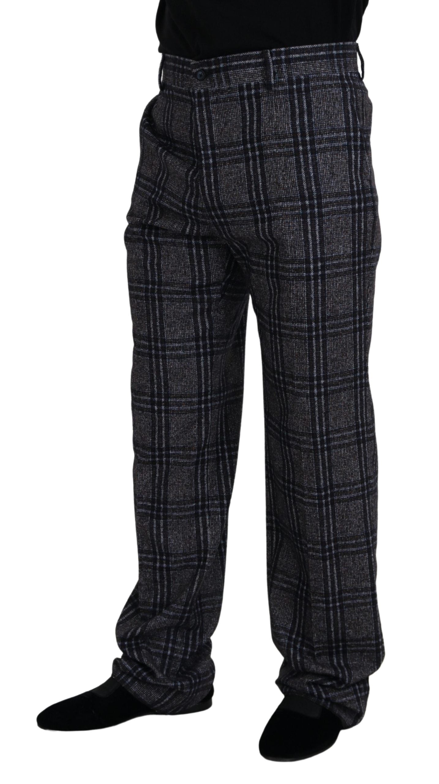 Pantalons Dolce & Gabbana checkés gris