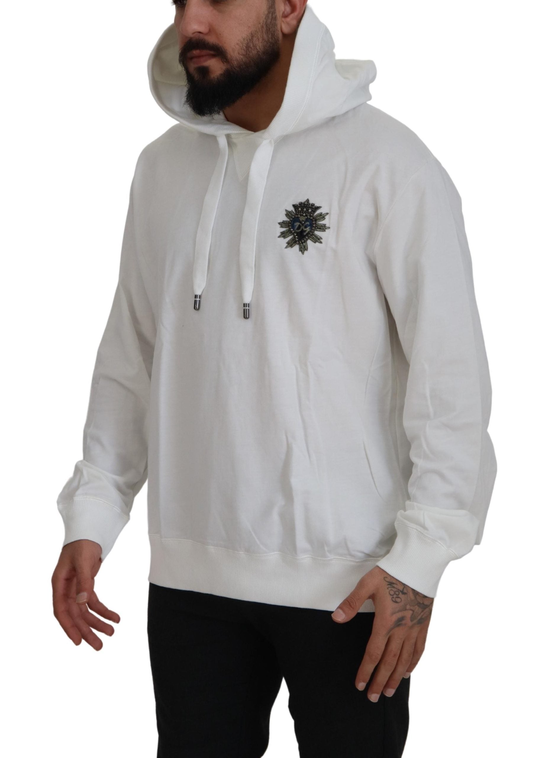 Sweat à capuche Dolce & Gabbana blanc
