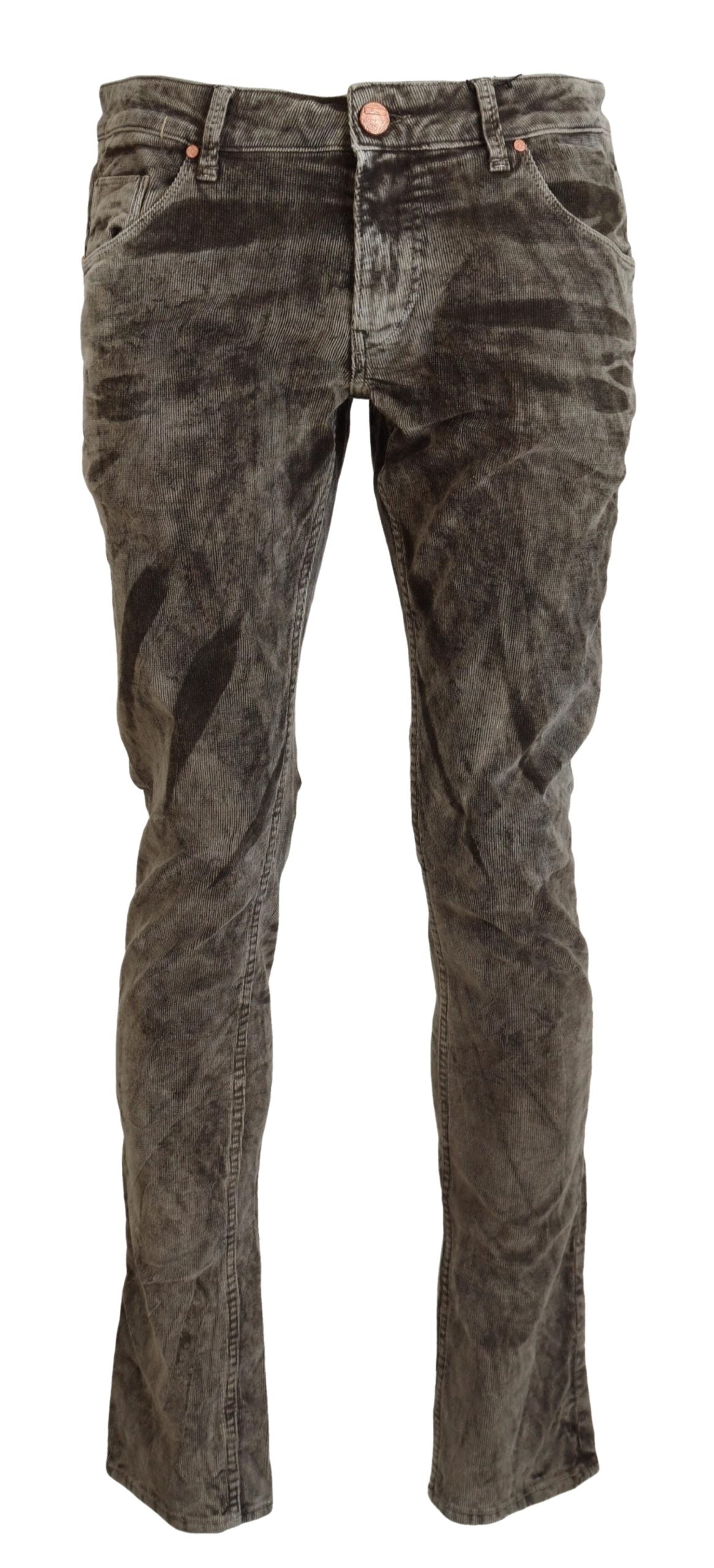 Pantalon ACHT Corduroy gris washed