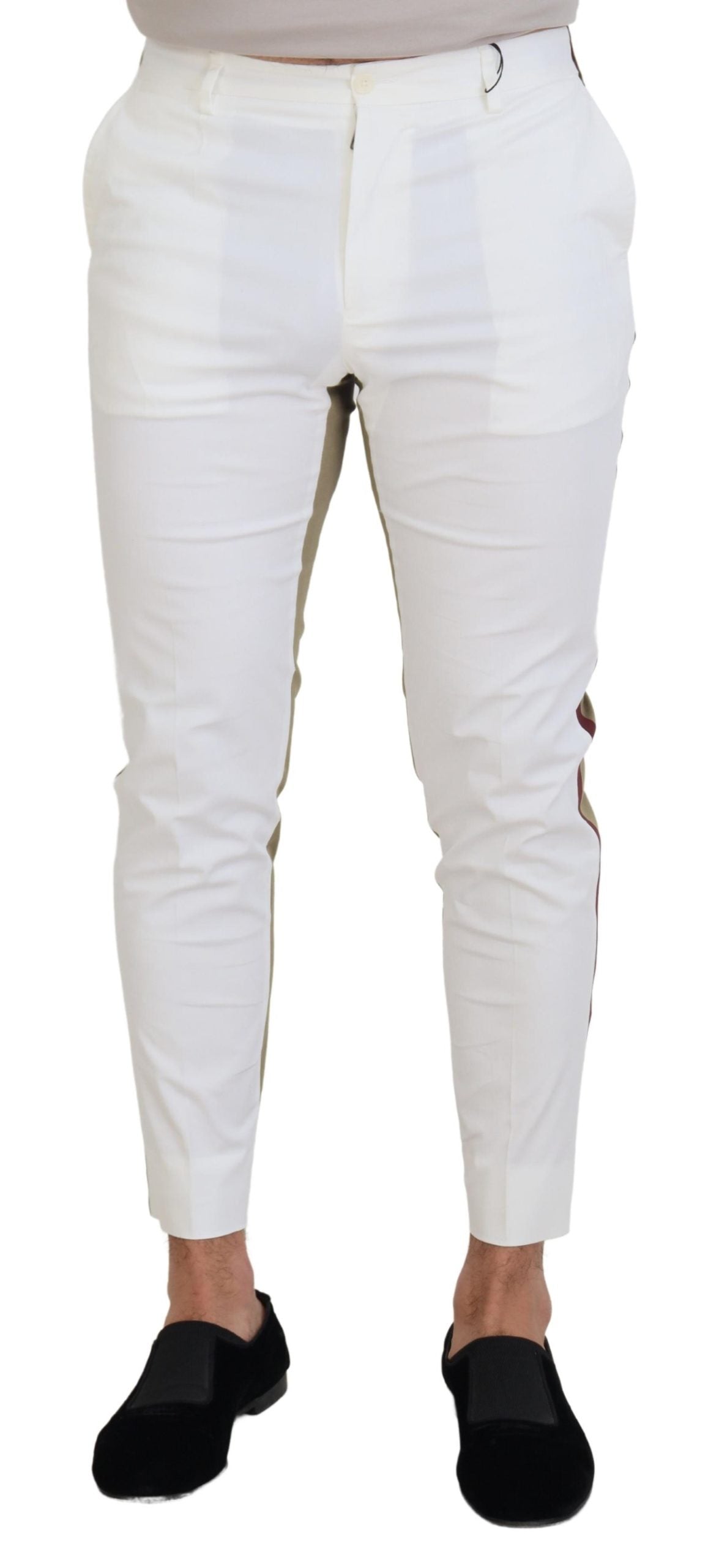 Pantalon Dolce & Gabbana bicolore blanc marron