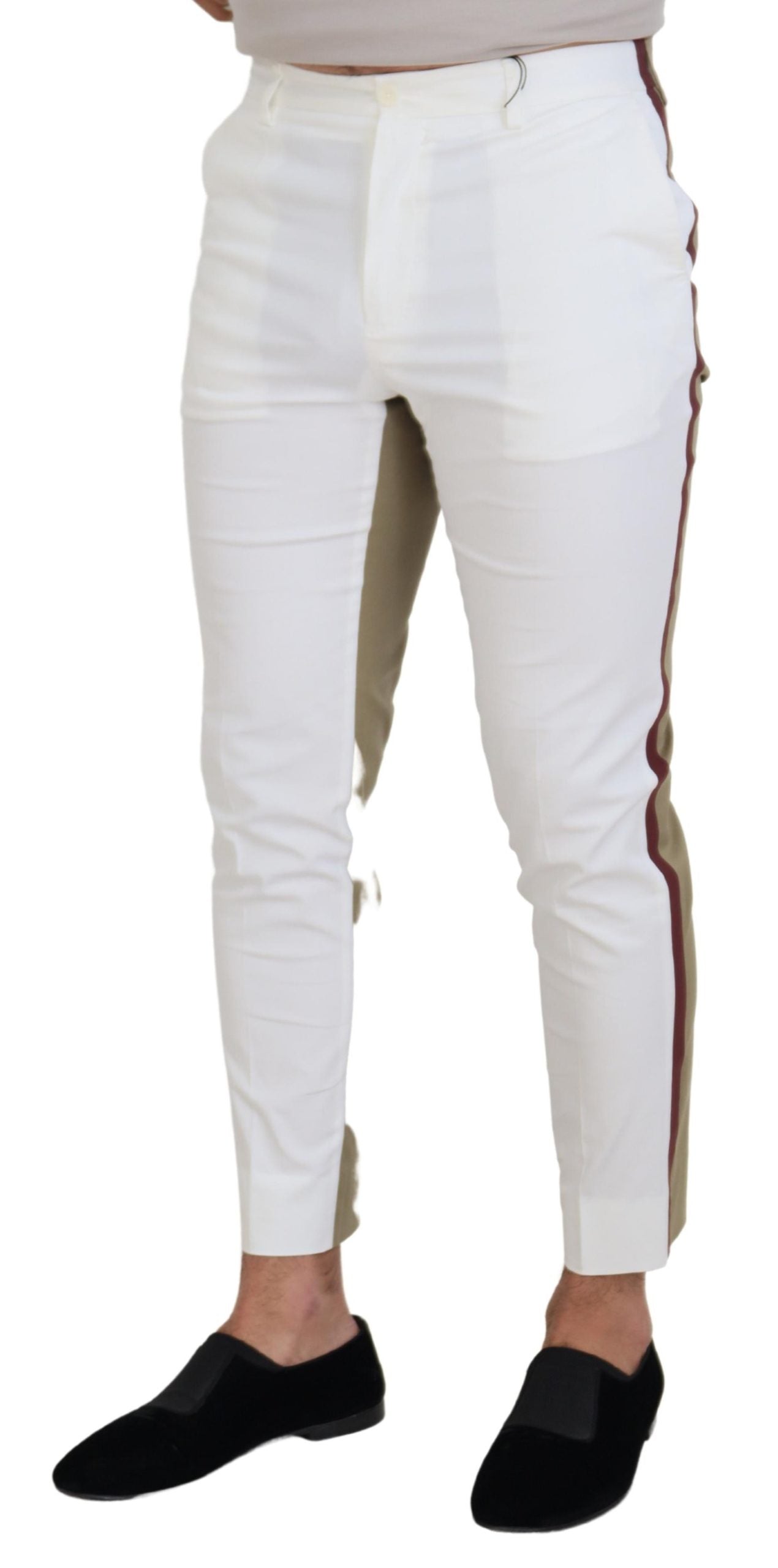 Pantalon Dolce & Gabbana bicolore blanc marron