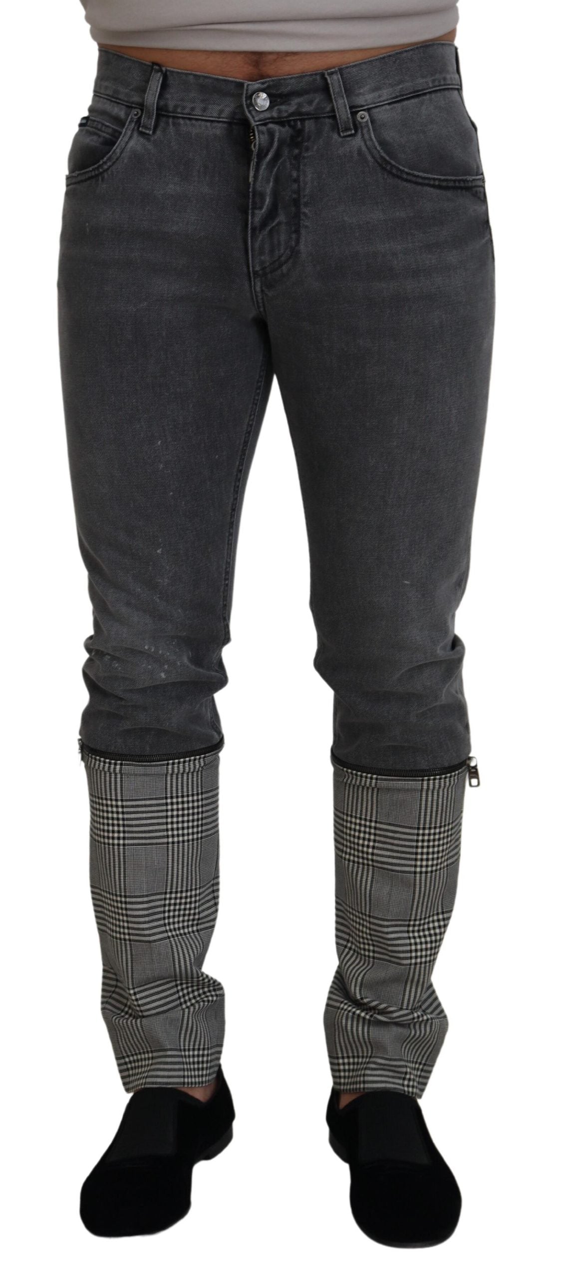 Jean Dolce & Gabbana Checkered gris