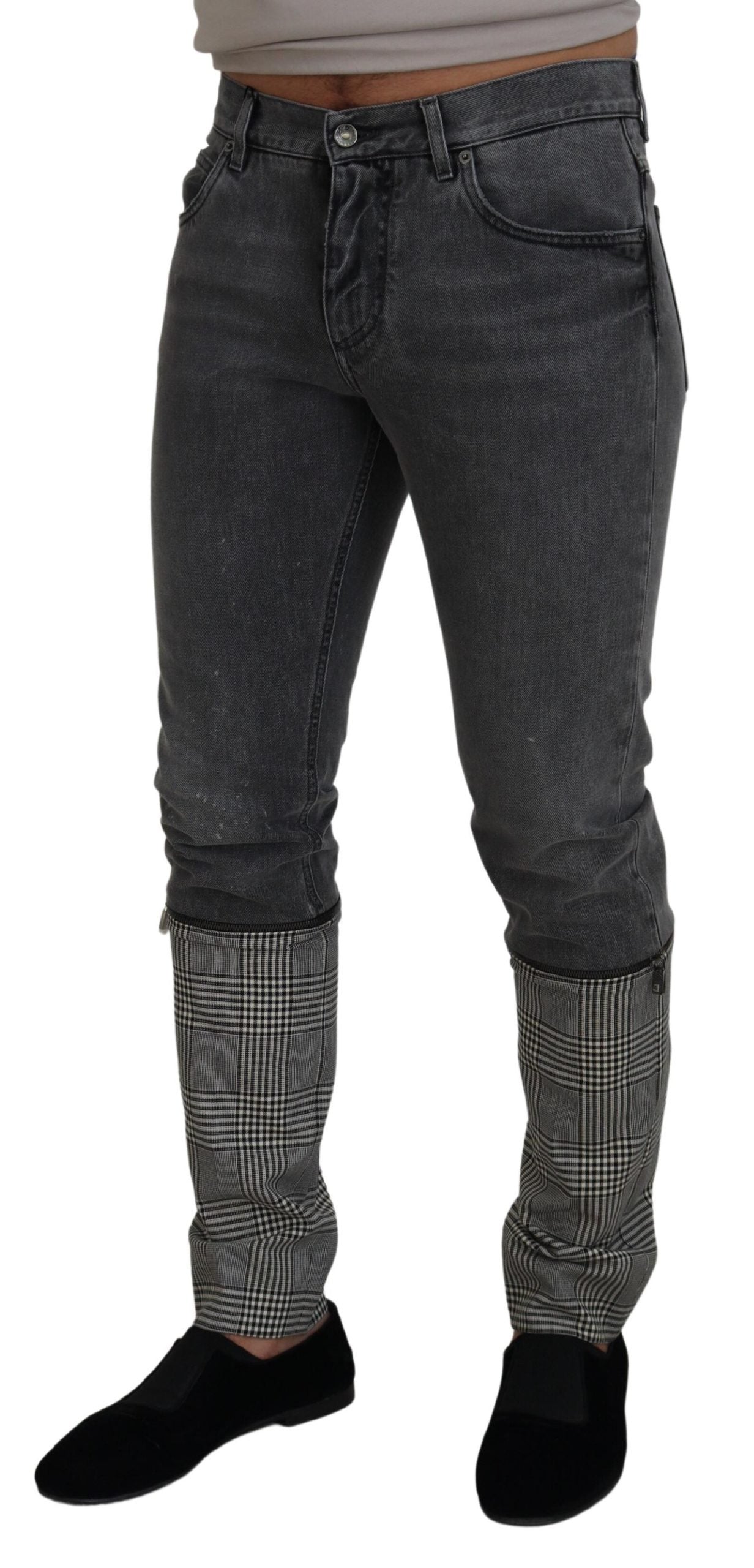 Jean Dolce & Gabbana Checkered gris