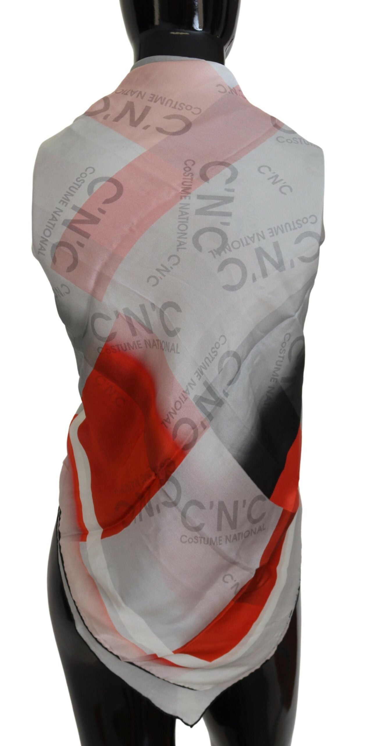 Foulard C’N’C Costume National gris rouge