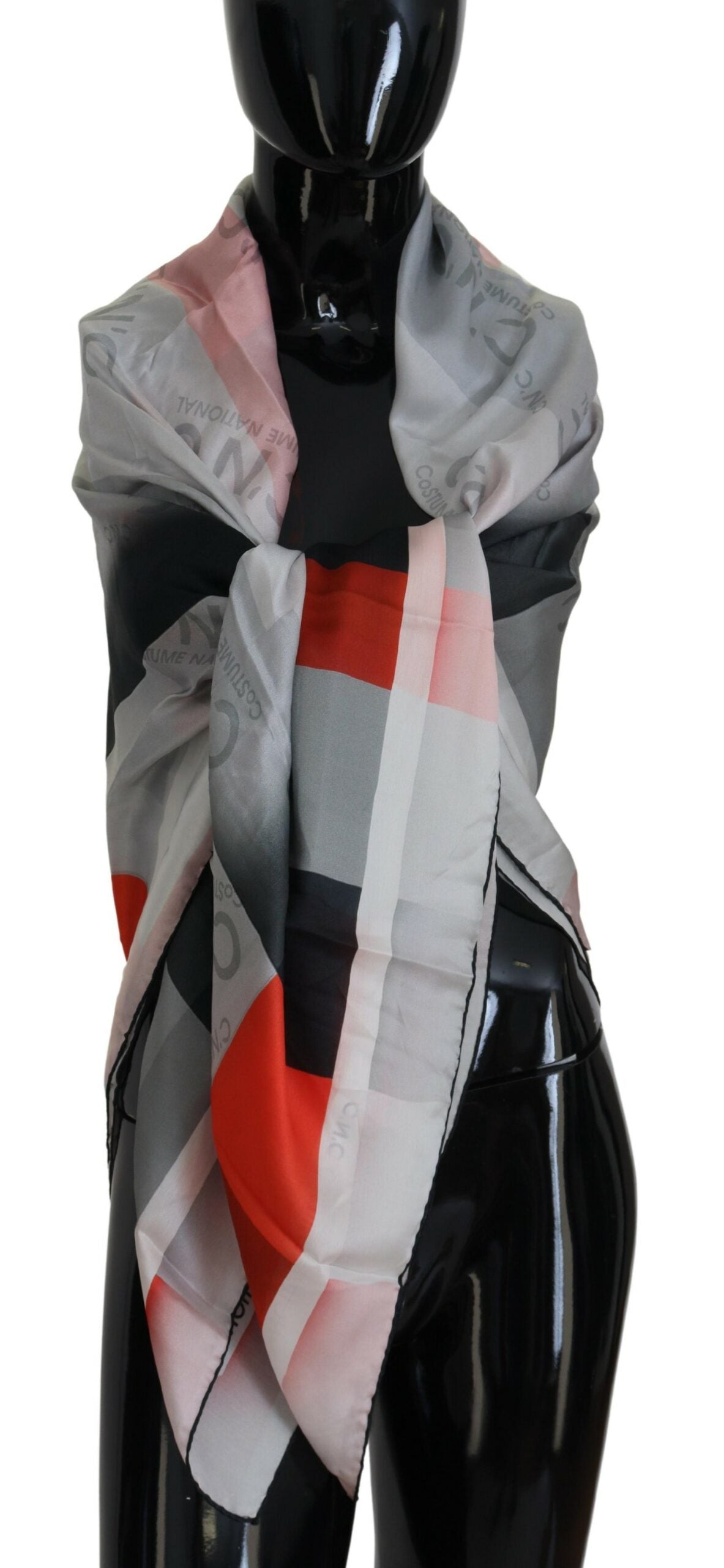 Foulard C’N’C Costume National gris rouge
