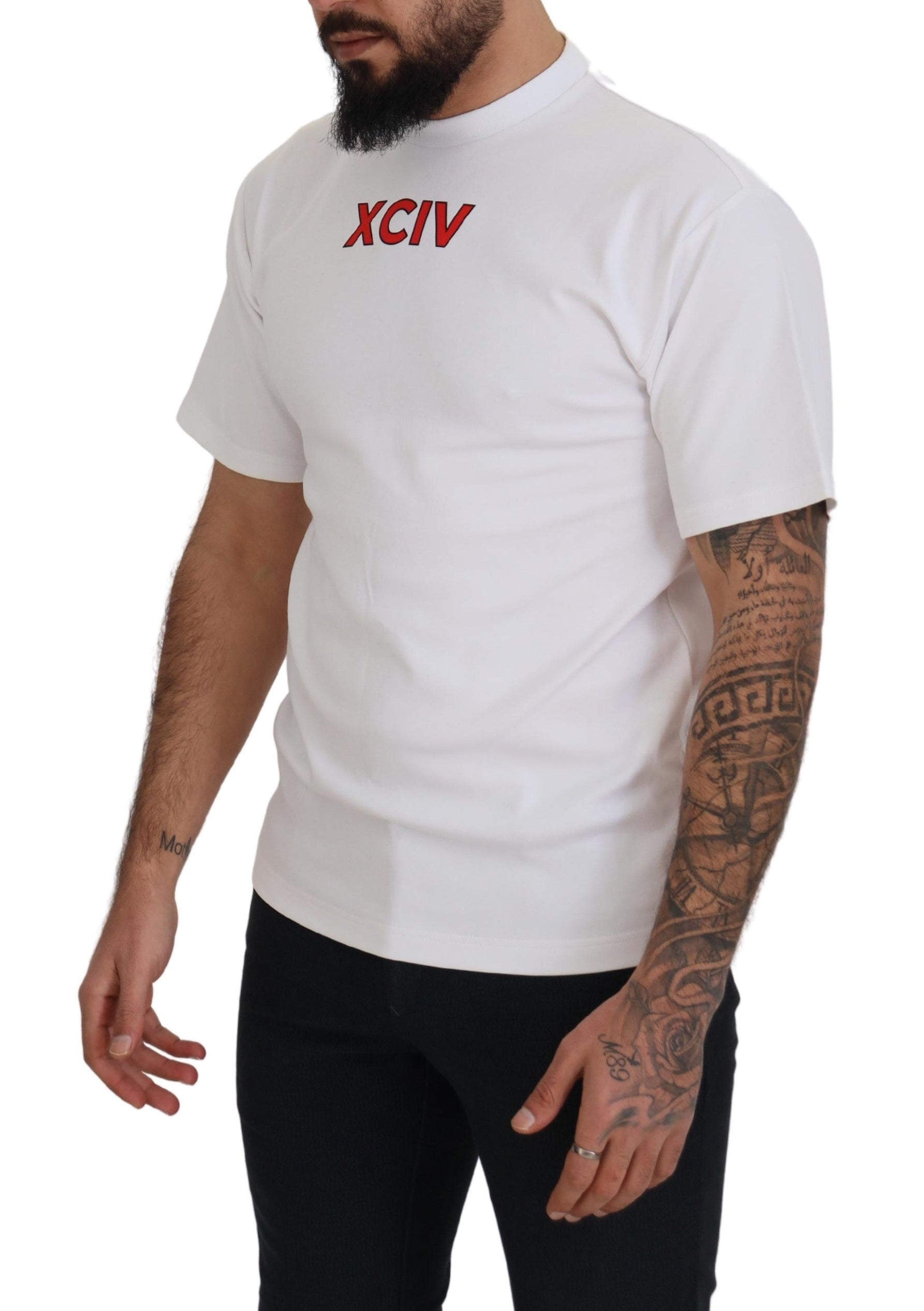 T-shirt GCDS logo blanc