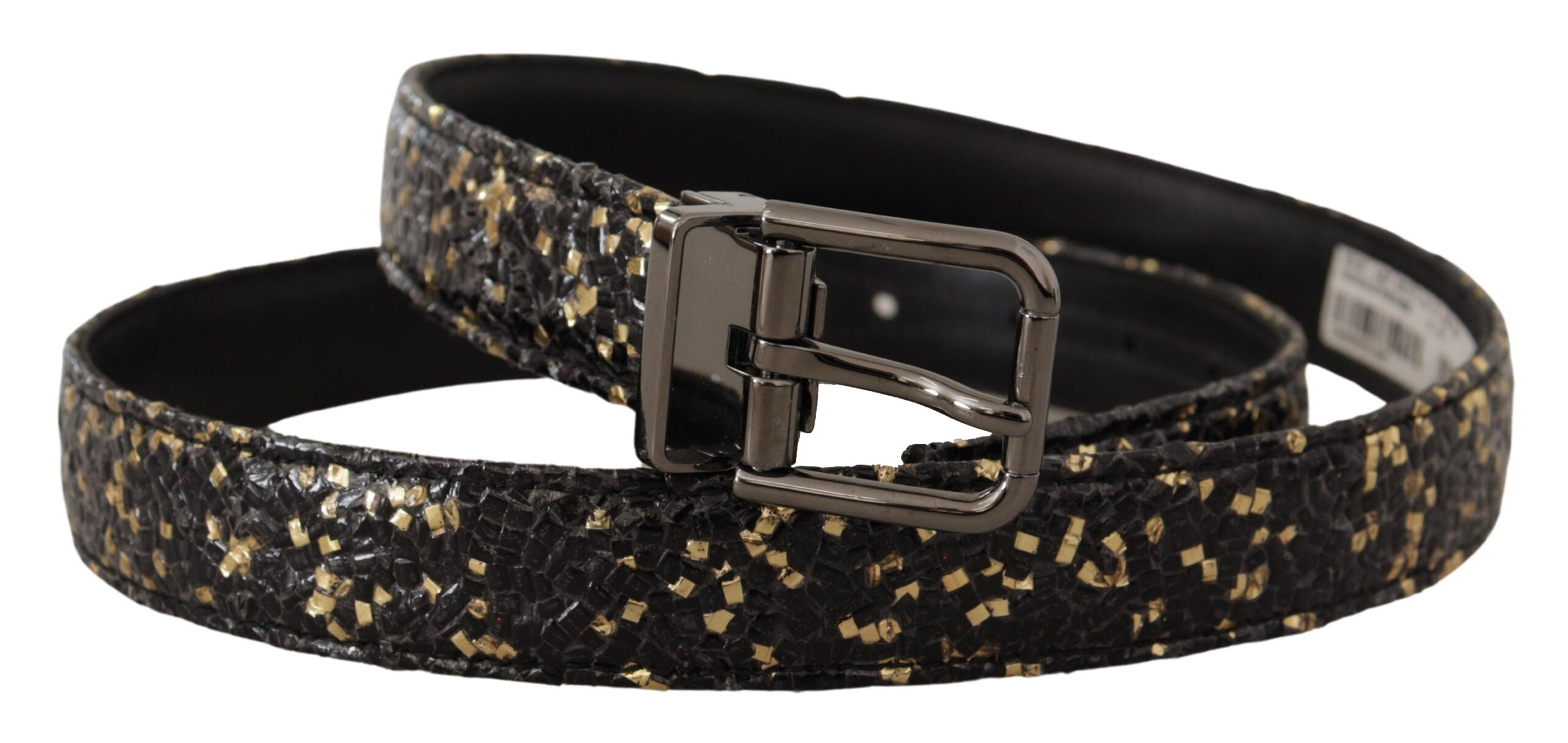 Ceinture Dolce & Gabbana noire dorée