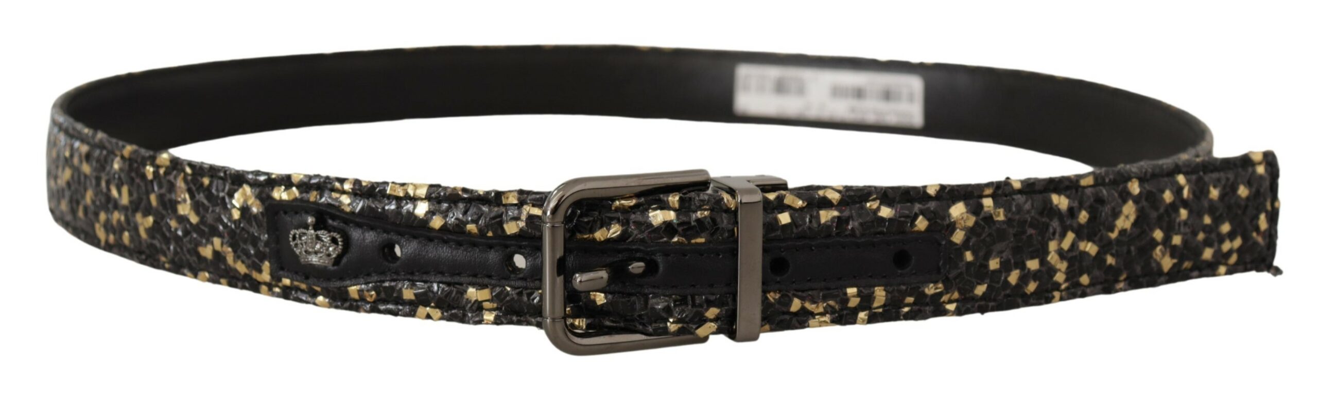 Ceinture Dolce & Gabbana noire dorée