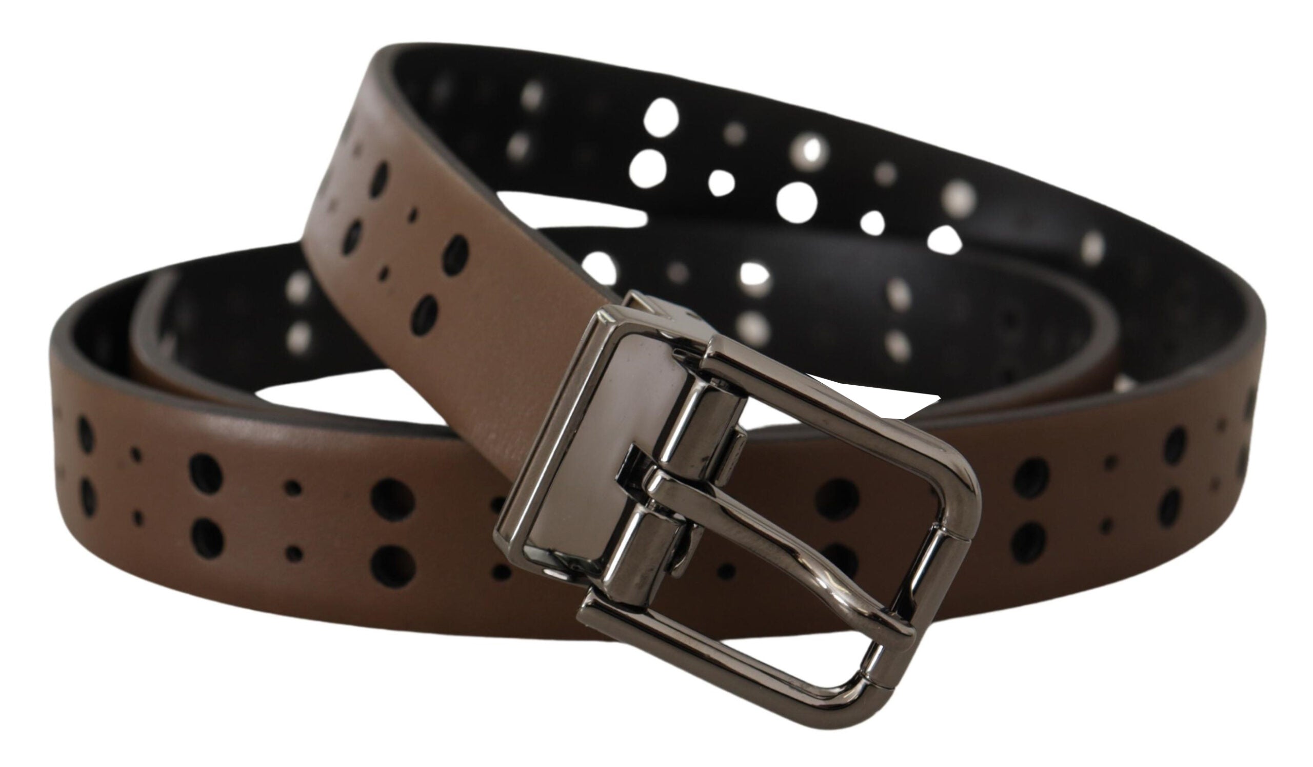 Ceinture Dolce & Gabbana en cuir marron foncé
