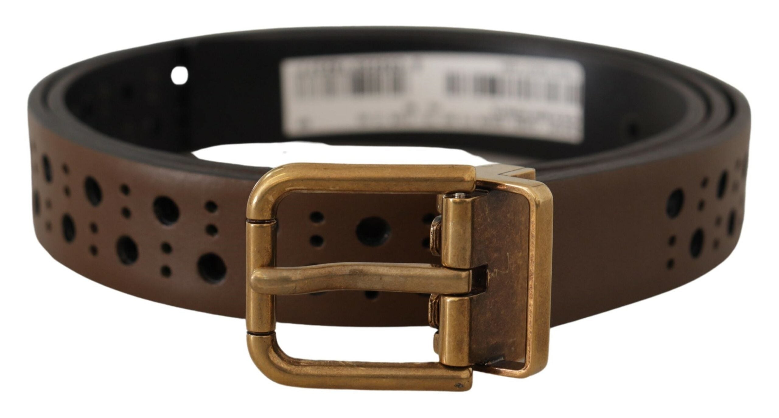 Ceinture Dolce & Gabbana perforée marron
