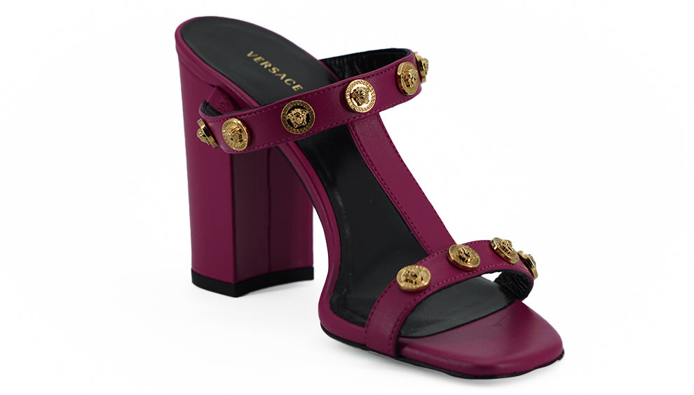 Sandales Versace Medusa violettes