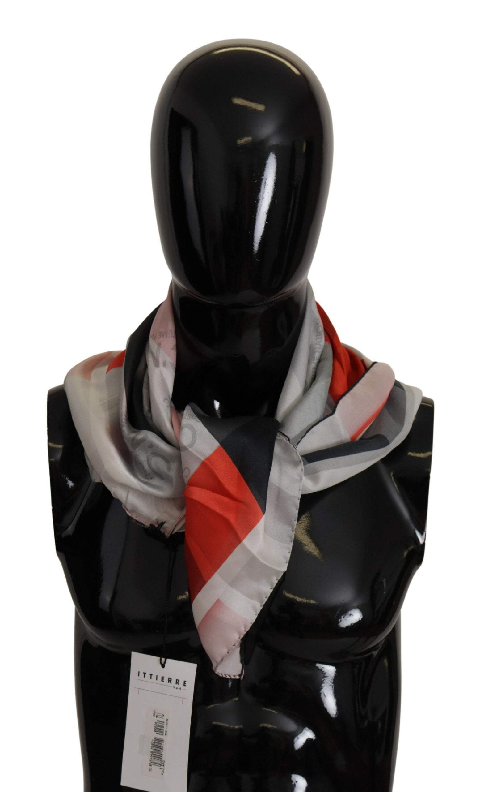Foulard C’N’C Costume National gris rouge