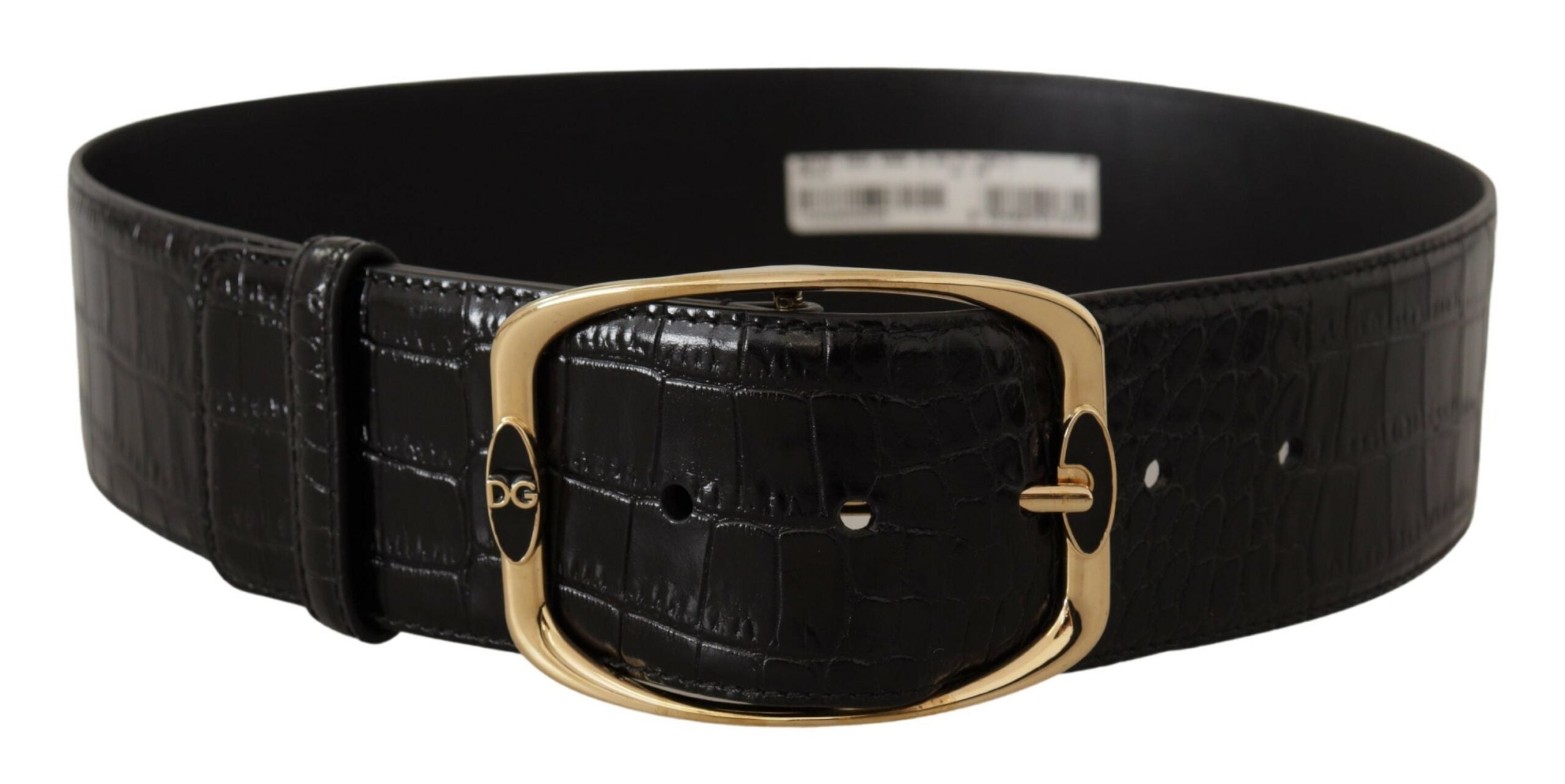 Ceinture Dolce & Gabbana crocodile noire