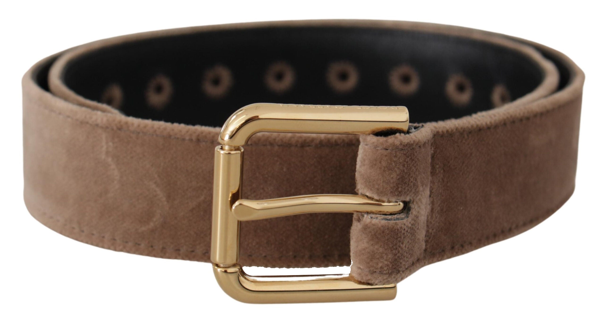 Ceinture Dolce & Gabbana velours marron clair