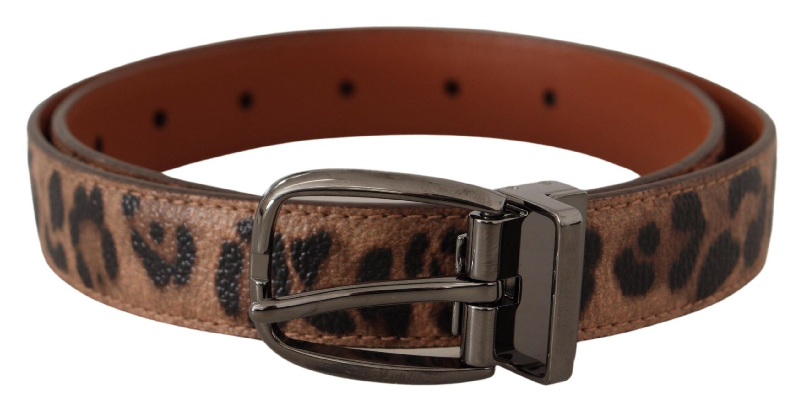 Ceinture Dolce & Gabbana léopard brune