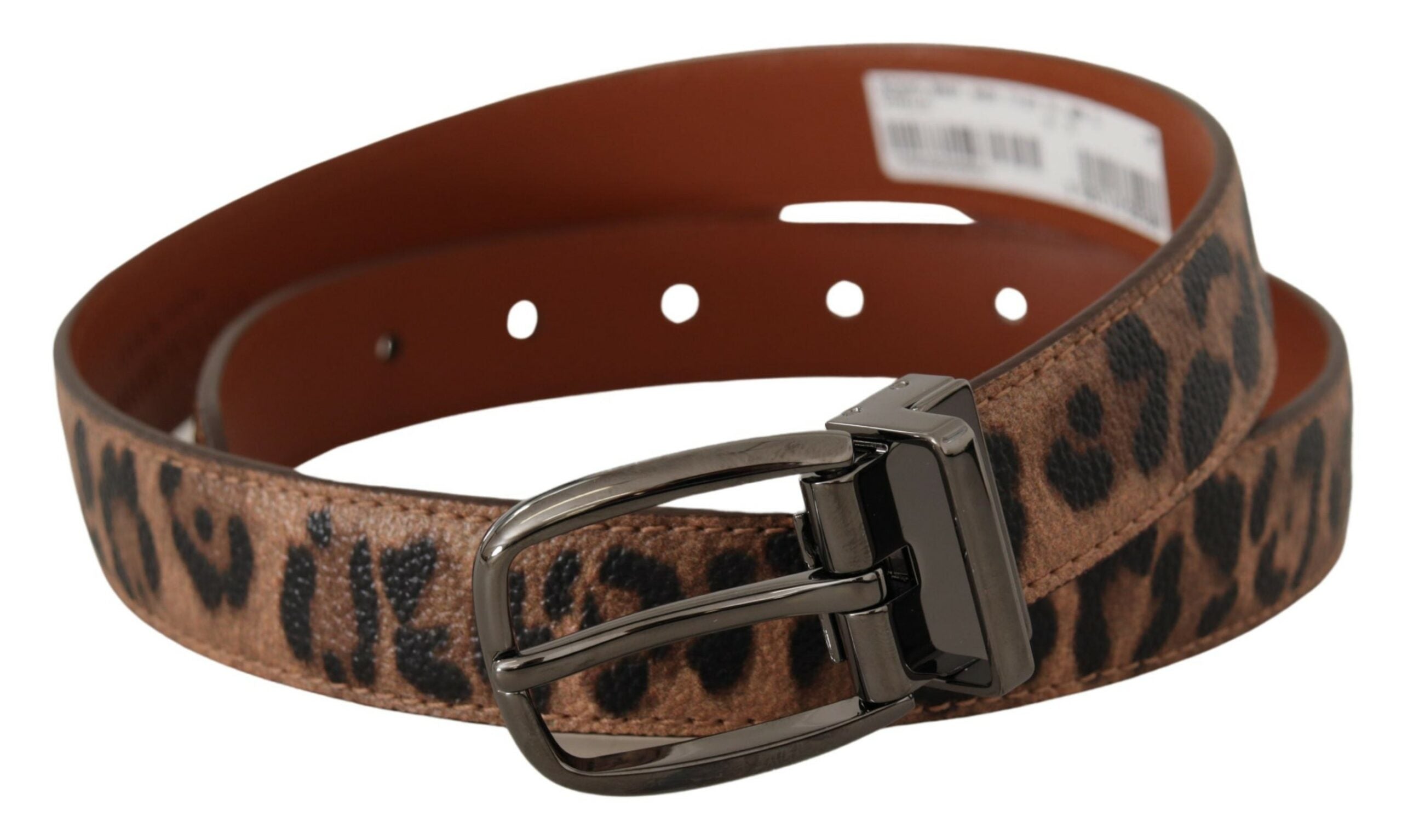 Ceinture Dolce & Gabbana léopard brune
