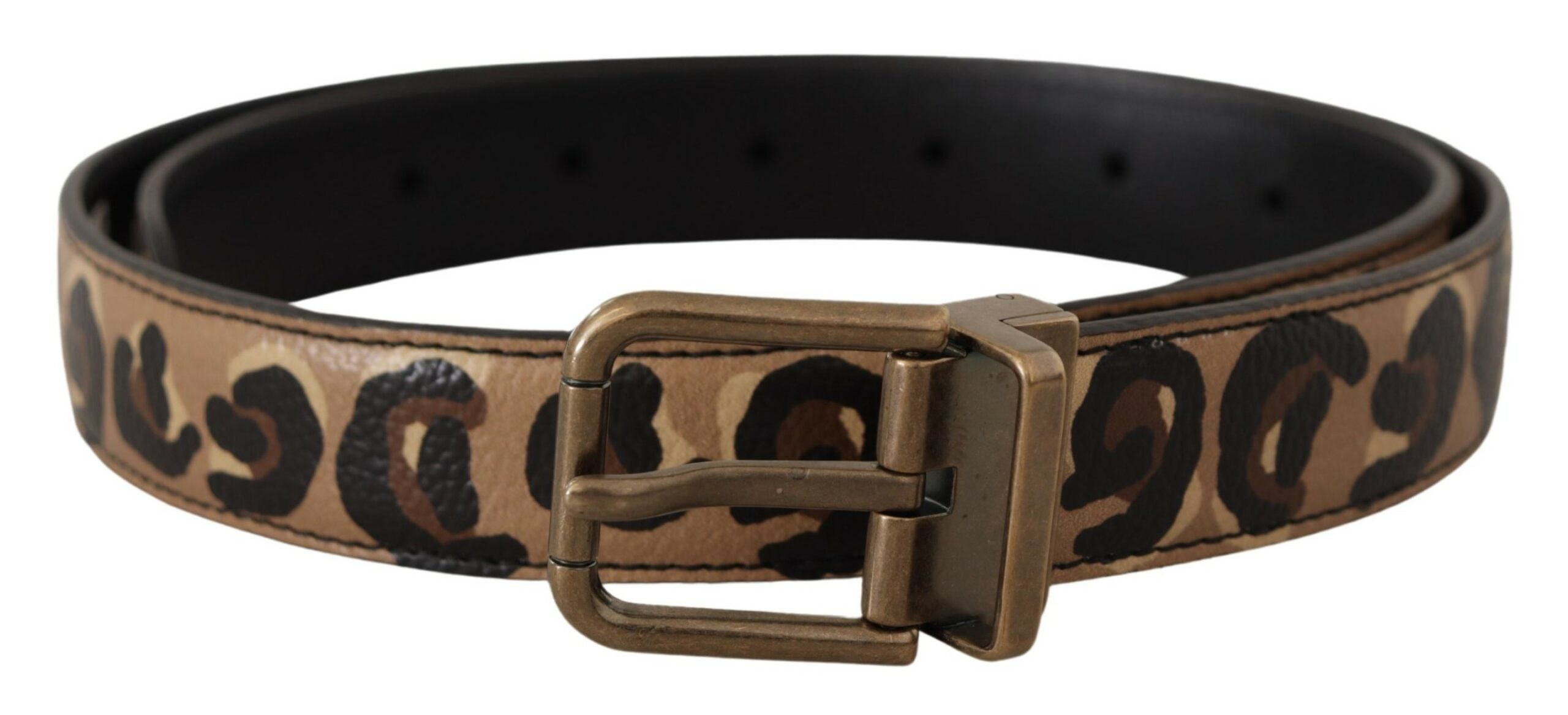 Ceinture Dolce & Gabbana léopard marron