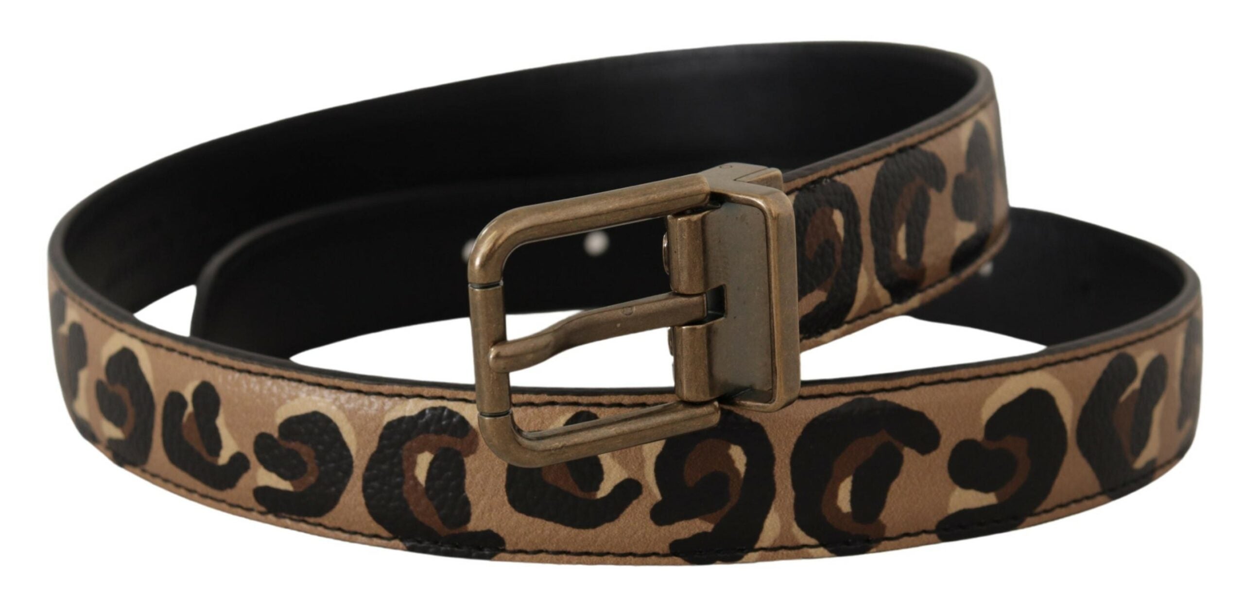 Ceinture Dolce & Gabbana léopard marron