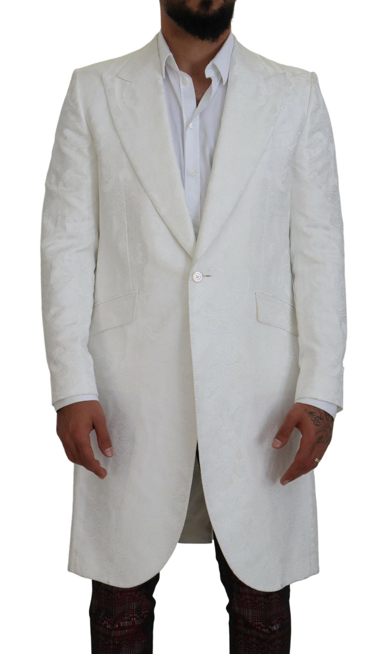 Trench coat Dolce & Gabbana floral blanc